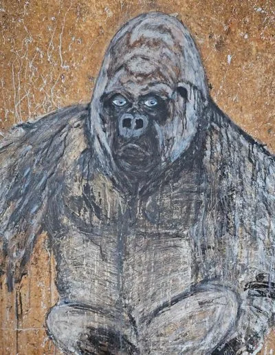 Artiste plasticien Toulouse Robin Laffargue MICMAC ART peinture art singulier gorille collection KONG