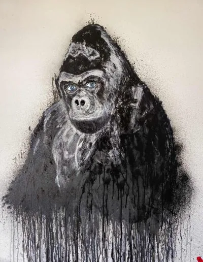 Artiste plasticien Toulouse Robin Laffargue MICMAC ART peinture art singulier gorille collection KONG